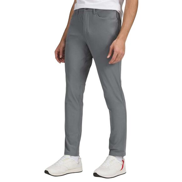 Lululemon ABC Slim-Fit Pant Warpstreme Asphalt Grey Men's Size 33 x 26 EUC - Picture 1 of 10